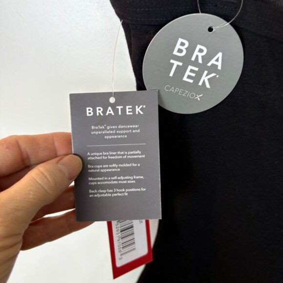 NWT Capezio Black One Piece Spaghetti Strap Cami Bratek Leotard Size Small - Picture 9 of 14